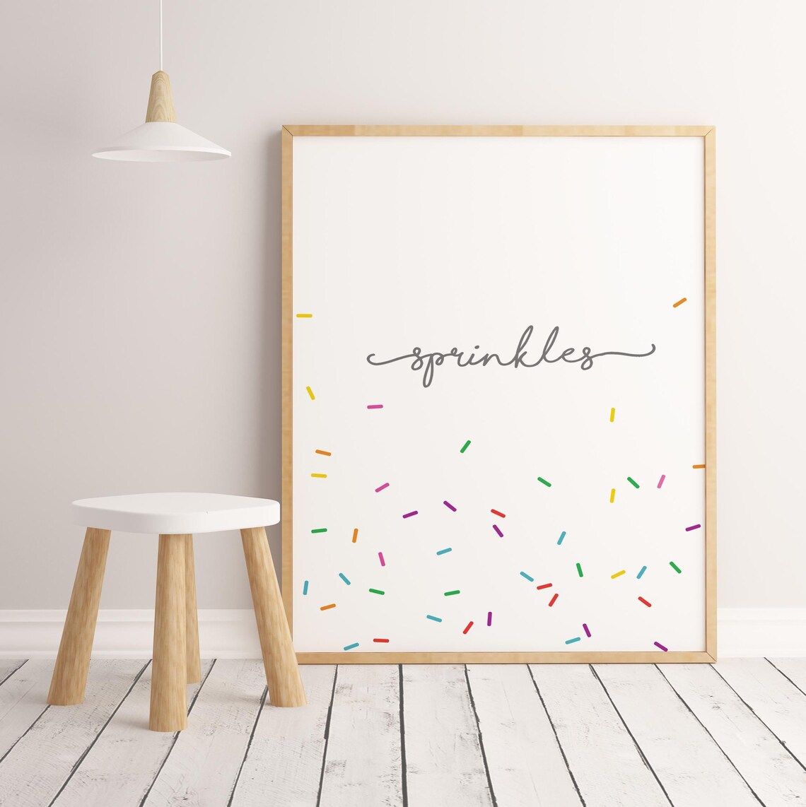 Sprinkles Confetti Pastel Nursery Art Print - Image 2
