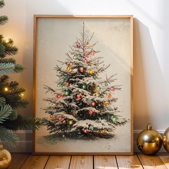Christmas Tree Decor Wall Art Print