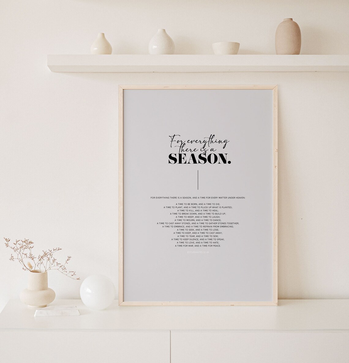 Ecclesiastes 3 For Everything There Is A Season Bible Verse Poster Gift - Image 5