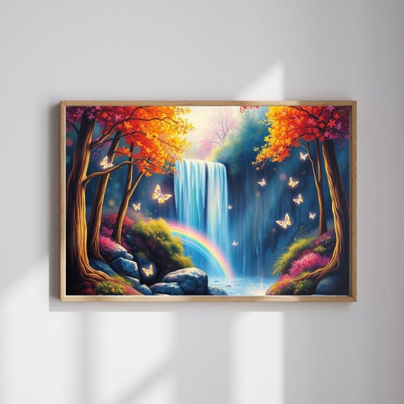 Waterfall Jigsaw Puzzle Nature Scene For Adults Family Game