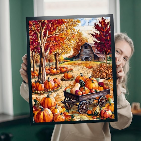 Autumn Harvest Jigsaw Puzzle Mosaic Fall Scene Nature Enthusiasts