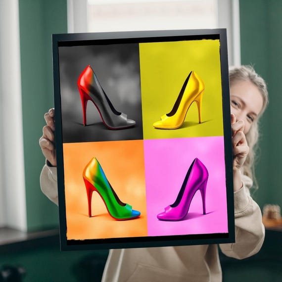 High Heel Shoe Puzzle Colorful Footwear Art Family Game Night