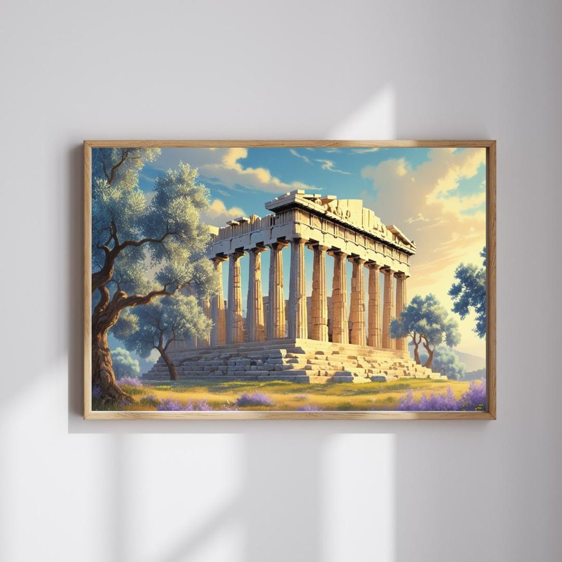 Parthenon Athens Landmark Travel Poster