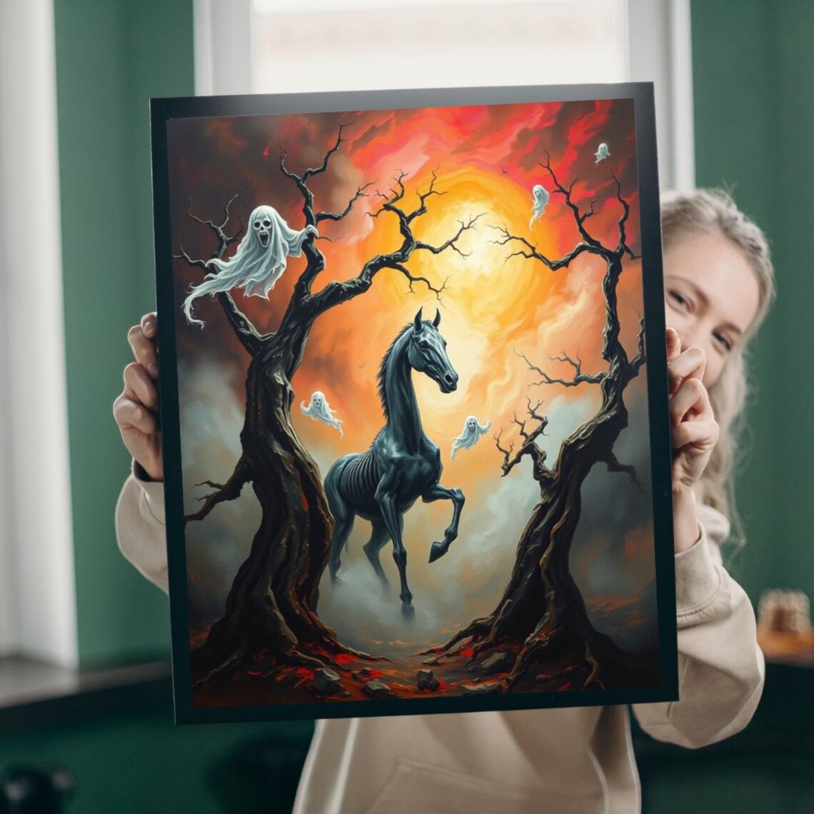 Mystical Horse Jigsaw Puzzle Spooky Halloween Family Game