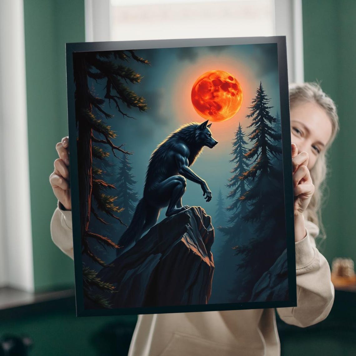 Moonlit Wolf Jigsaw Puzzle Nature Lovers Brain Teaser