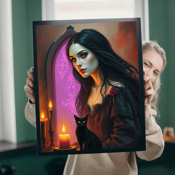 Gothic Witch Jigsaw Puzzle Dark Fantasy Art For Adults