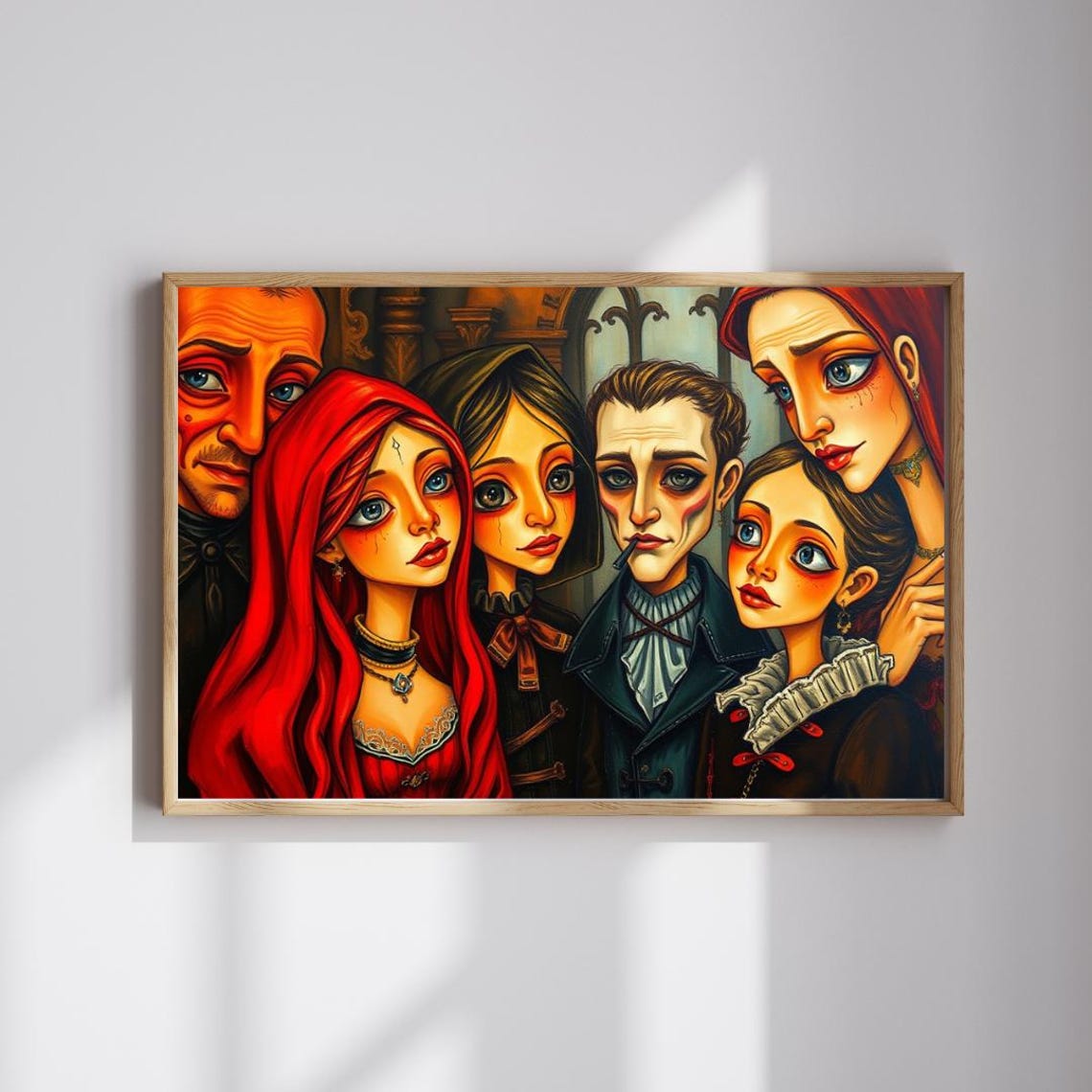 Gothic Family Portrait Jigsaw Puzzle Dark Art Brain Teaser