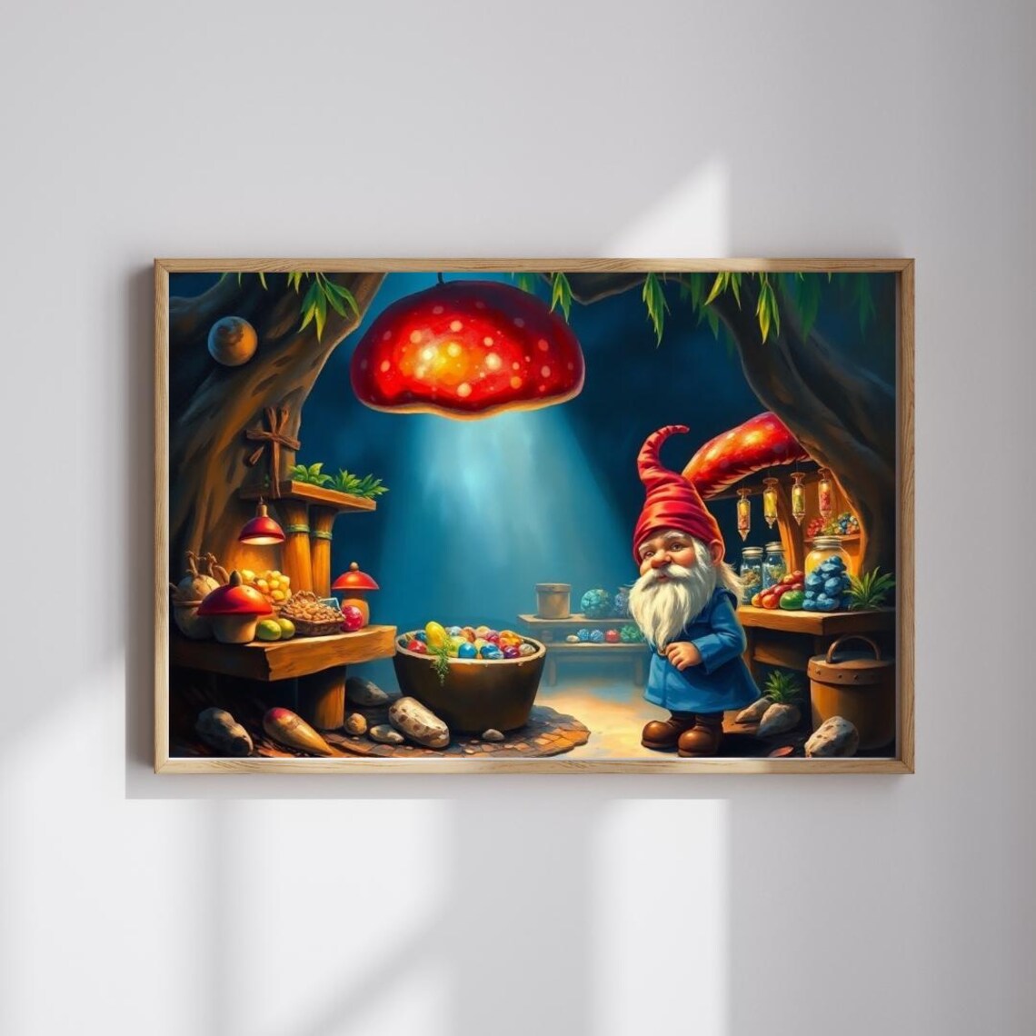 Mushroom Marketplace, Fantasy Gnome Willow Tree