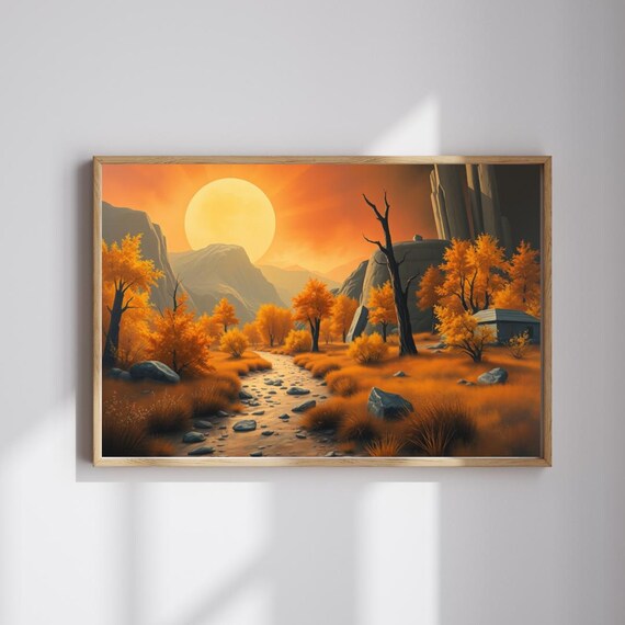 Autumn Sunset Landscape Puzzle Cozy Fall Jigsaw Game