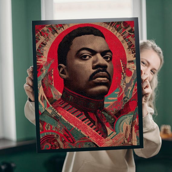 Marcus Garvey Afrocentric Jigsaw Puzzle Historical Black Leader Portrait African Heritage Artwork History Month Gift