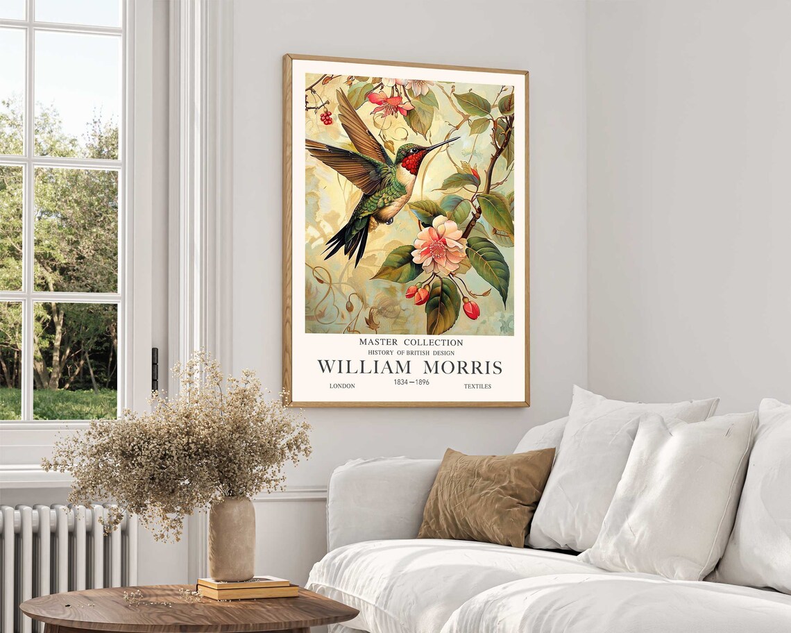 William Morris Hummingbird Vintage Poster Print - Image 2