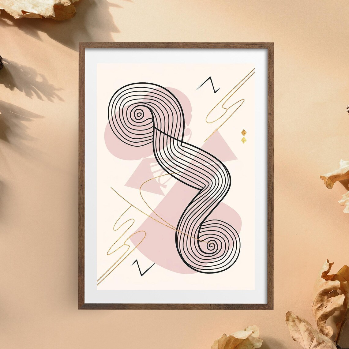 Abstract Line Art, Minimalist Boho Geometric Decor