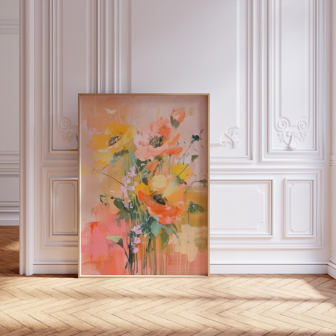 Botanical Flower - Contemporary Travel Poster