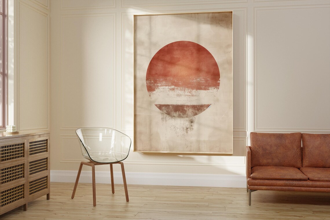 Neutral Japandi Abstract, Minimalist Art Print - Image 2