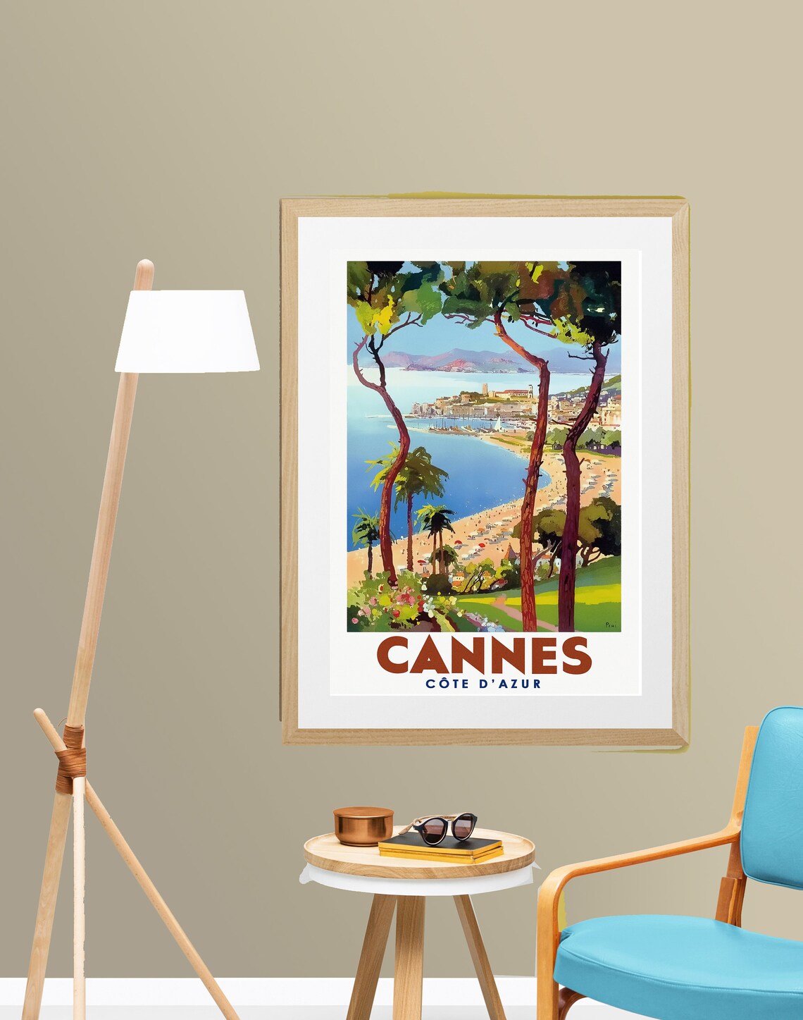 Cannes Cote Dazur France Travel Poster, Retro Travel Print - Image 2