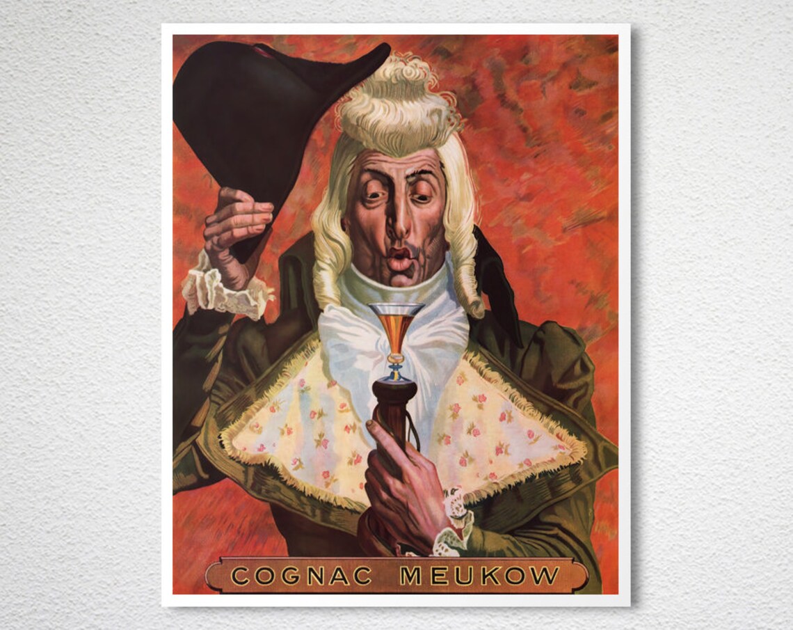 Cognac Meukow Brandy Vintage Poster Print - Image 2