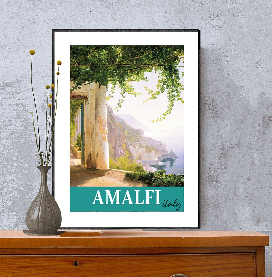 Amalfi Italy Vintage Travel Poster, Europe Art Print - Image 2