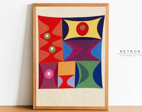 Stunning Geometric Abstract Wall Art Art Aesthetic Posters Sophie Taeuber Arp Print Vp6