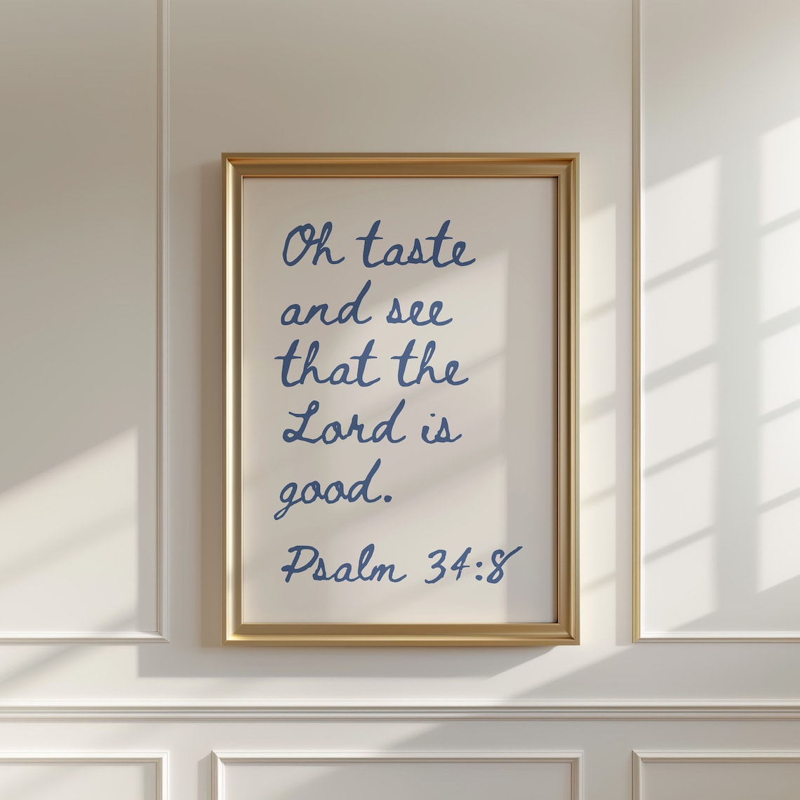 Psalm 348 Christian Coastal Faith Quote Poster