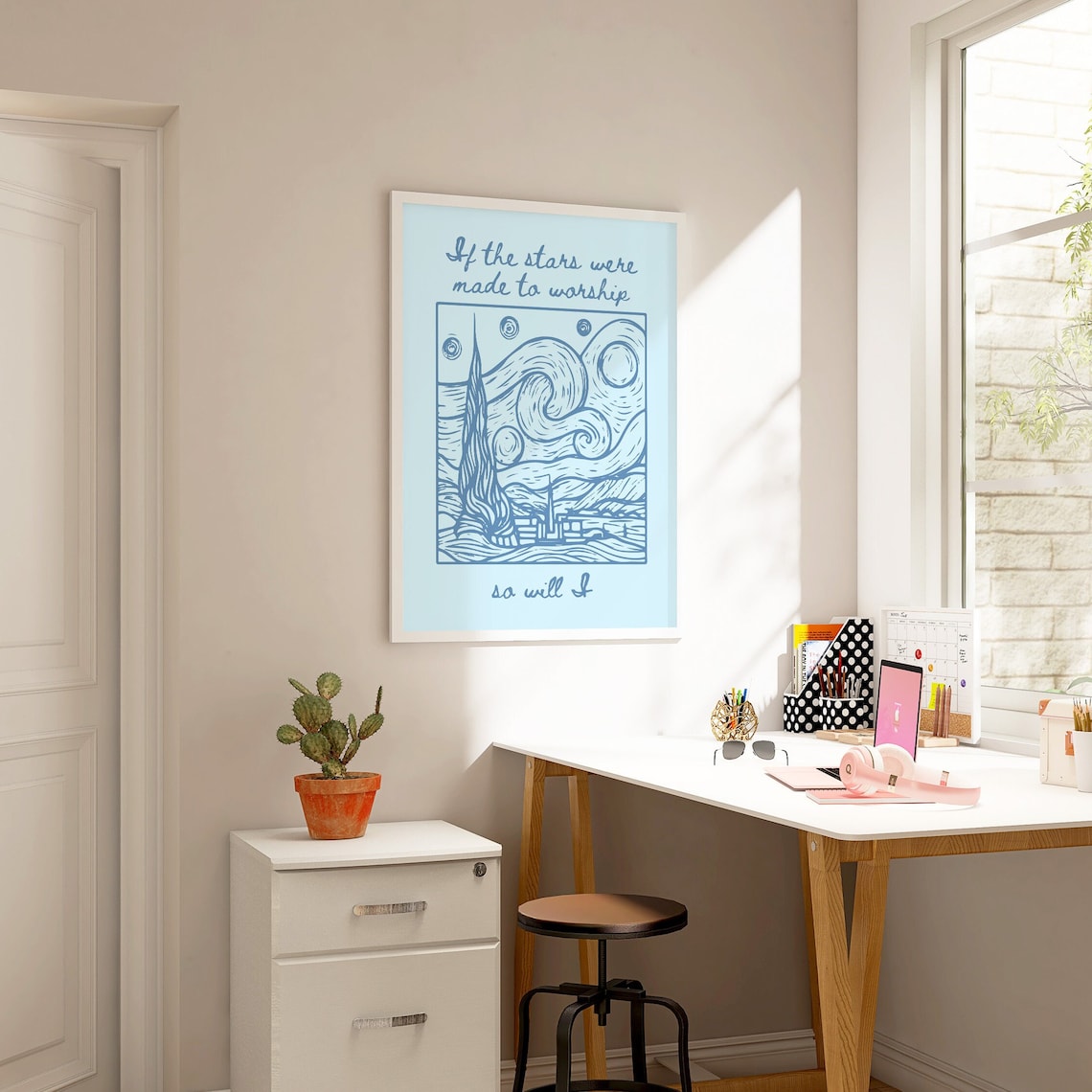 So Will I Scripture Wall Art Christian Home Decor Van Gogh Print Scripture Art Bible Verse Wall Art Gift - Image 2