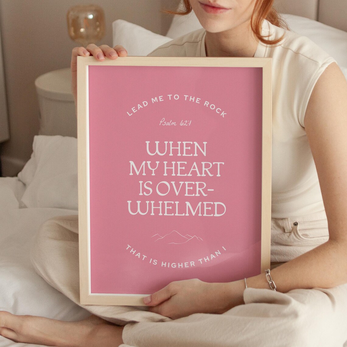 Psalm 62:1 Christian Bible Verse Minimalist Art Print - Image 3