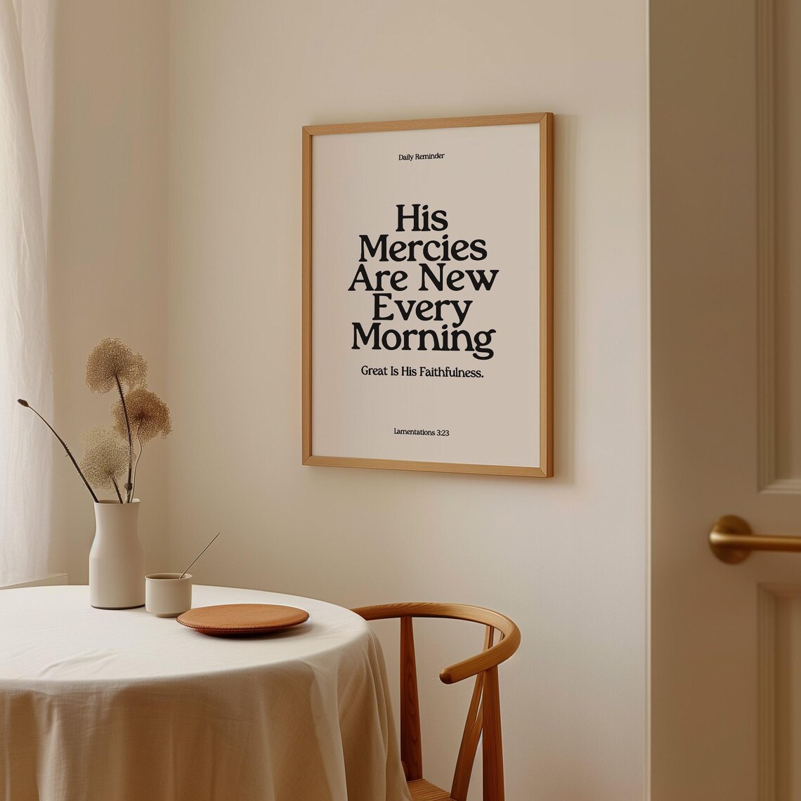 His Mercies Are New Christian Bible Verse Art Print - Image 4