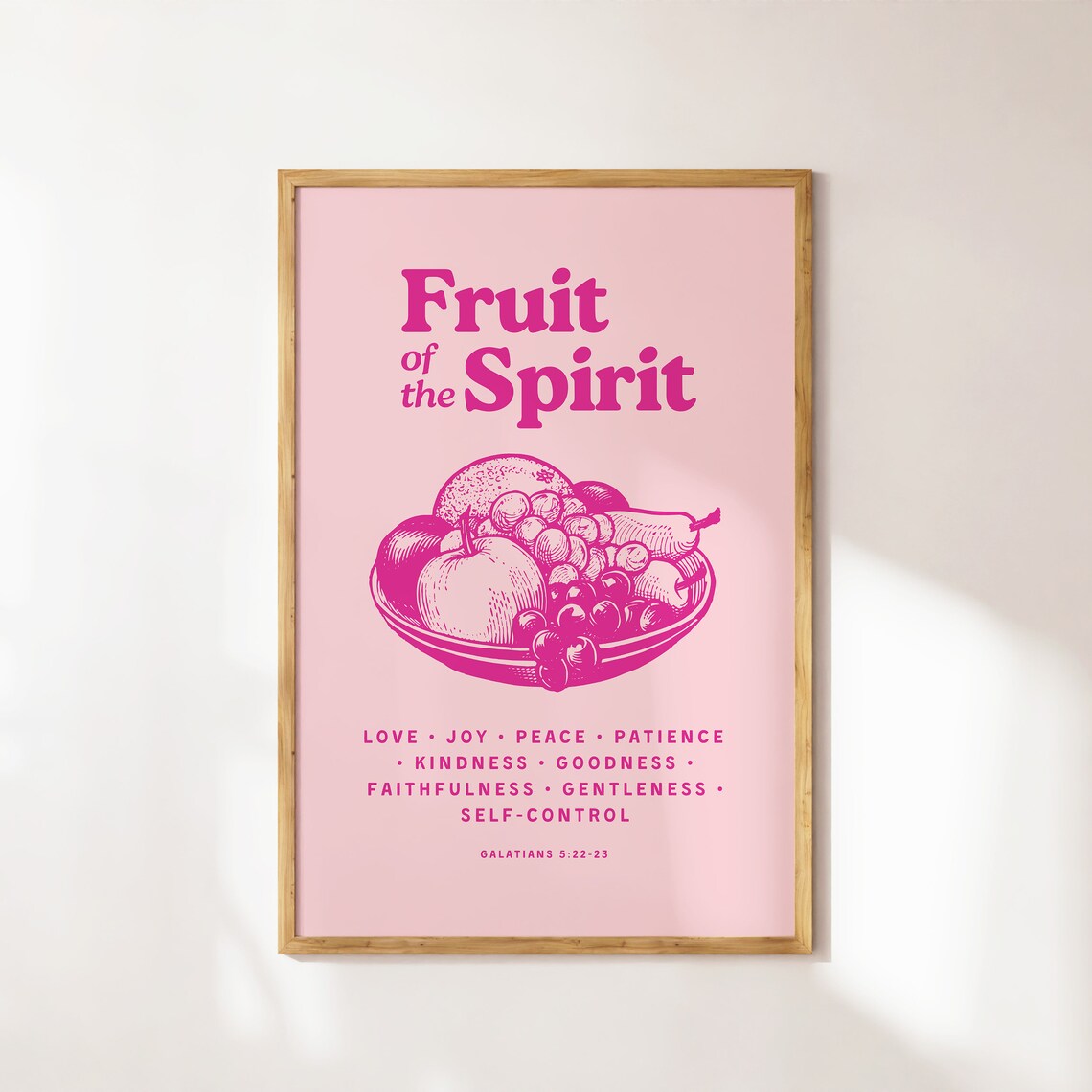 Fruit Of The Spirit Retro Kitchen Art Print - Image 4
