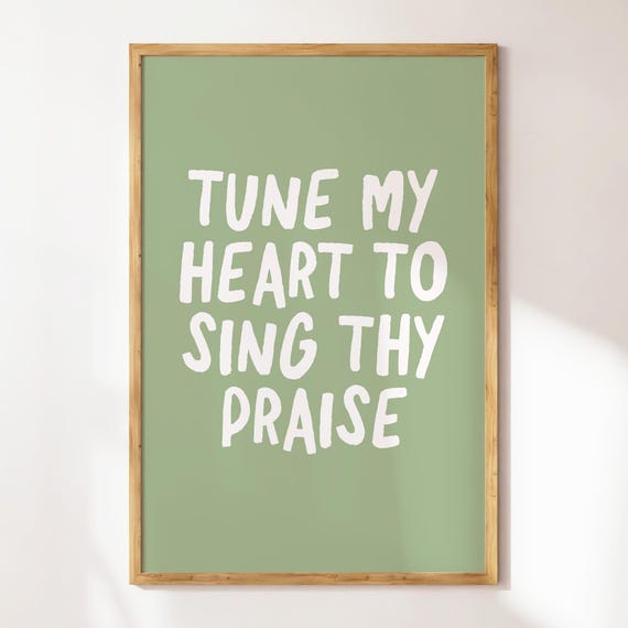Come Thou Fount Christian Wall Art Bible Verse Wall Art Minimalist Christian Quote Inspirational Saying Motivational Wall Art