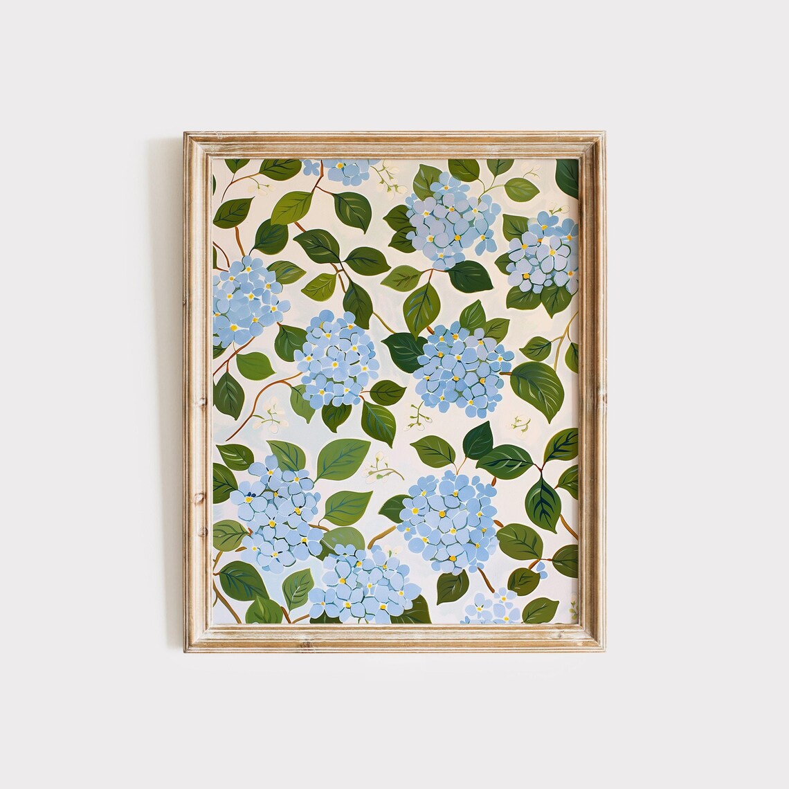 Hydrangea Pattern Christian Coastal Wall Art Print - Image 3
