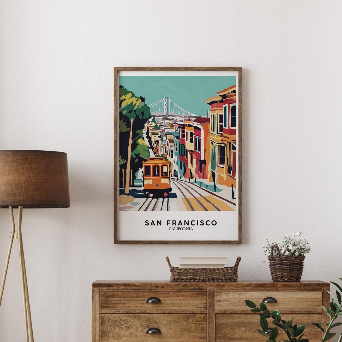 San Francisco California Cable Car Matisse Art Street Poster