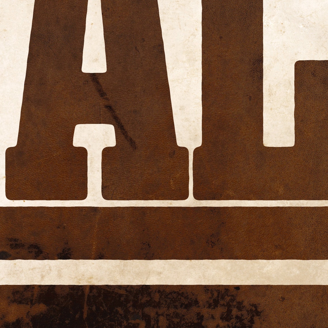 Rustic Brown Yall Southern Greeting Vintage Leather Style Poster - Image 3