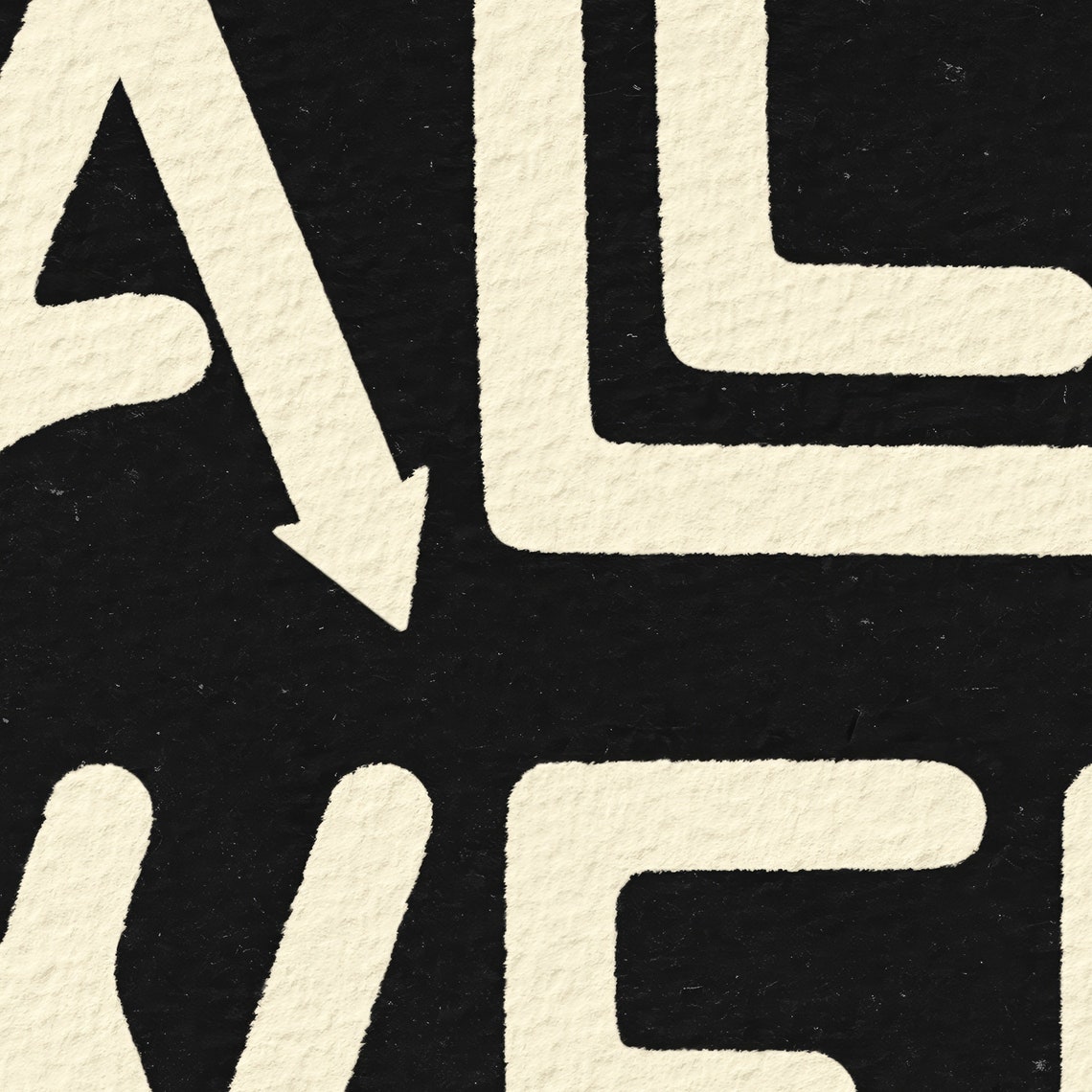 Always Welcome Hand Lettered Script Black Farmhouse Wall Poster - Image 2