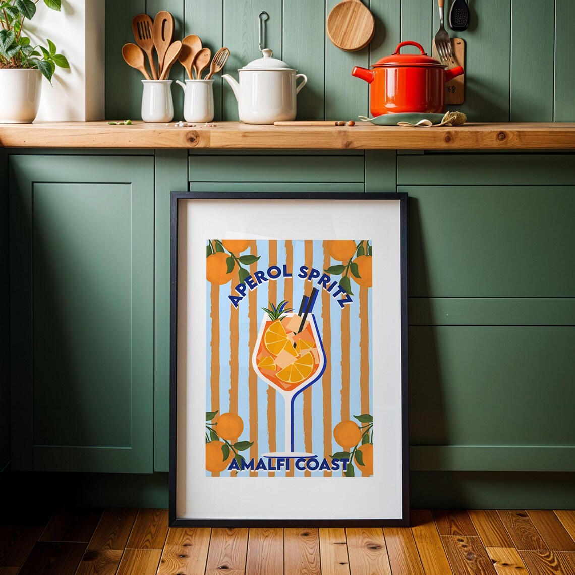 Aperol Spritz Art Print, Amalfi Coast Decor - Image 2