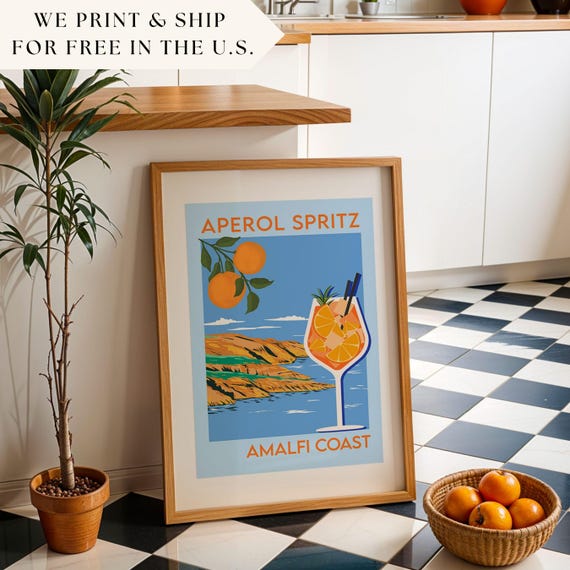 Aperol Spritz, Summer Italian Accent Wall Art