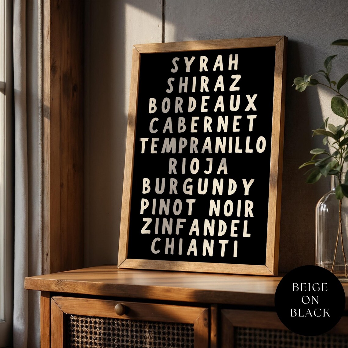 Wine List Cocktail Poster, Bar Cart Decor - Image 2