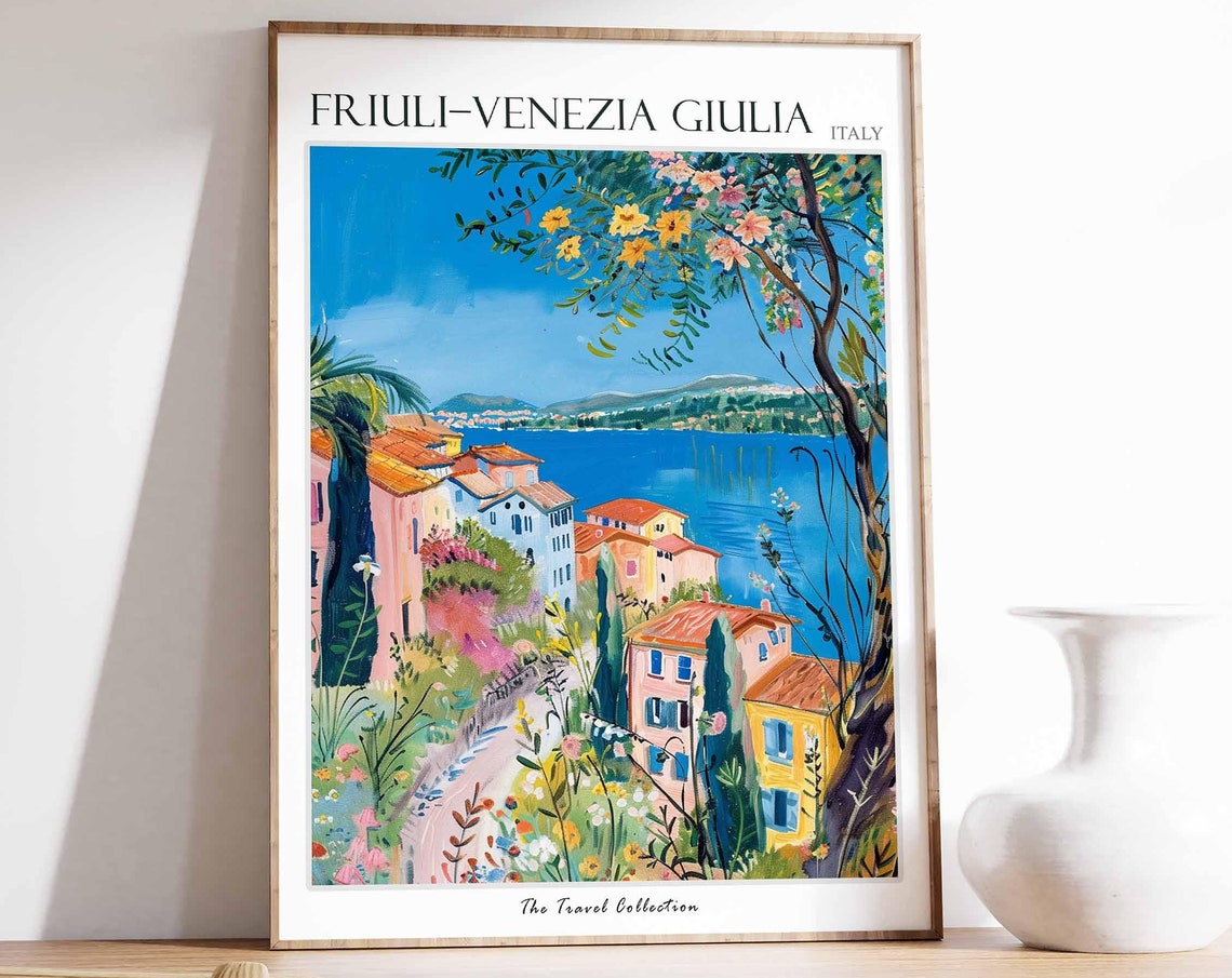 Friuli Venezia Giulia Poster Friuli Venezia Giulia Travel Print Italy Wall Art Italian Travel Print Italian Decor Italian Gift