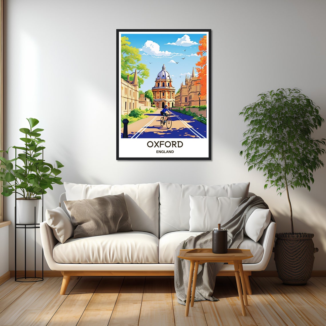Oxford Travel Print Oxford Poster English Art Print England Lover Gift Wall Hanging Art Home Office Desk Decor Oxford City Illustration - Image 2