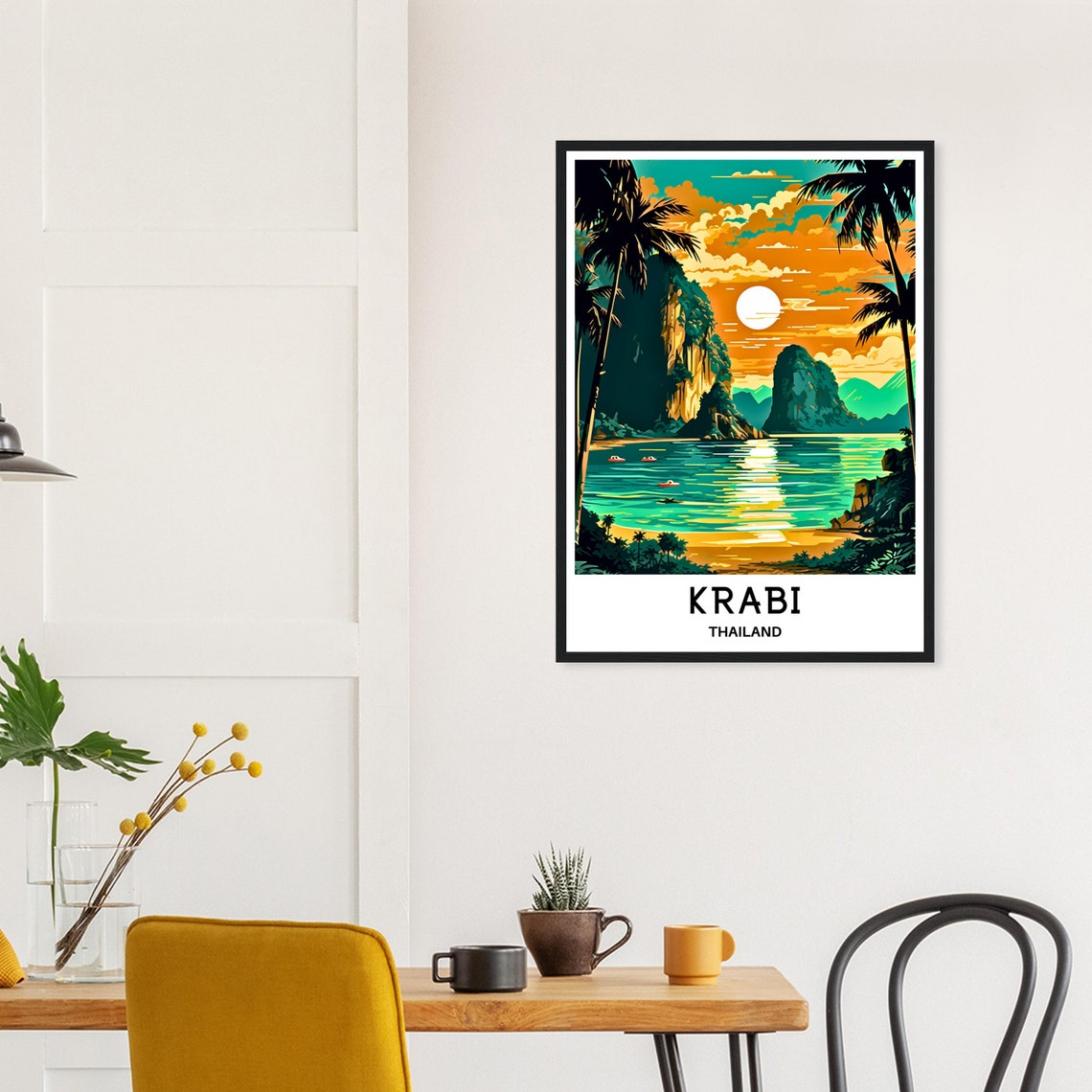 Krabi Travel Poster Krabi Travel Print Krabi Thailand Print Krabi Art Print Krabi Travel Gift Krabi Wall Print Krabi Travel Art Krabi Poster - Image 2
