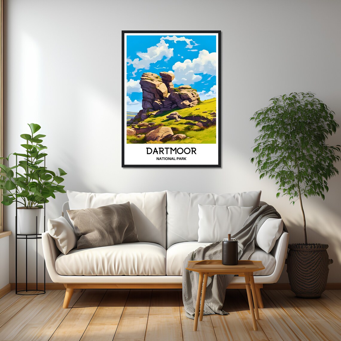 Dartmoor National Park Granite Tor Wild Moorland Travel Poster - Image 2