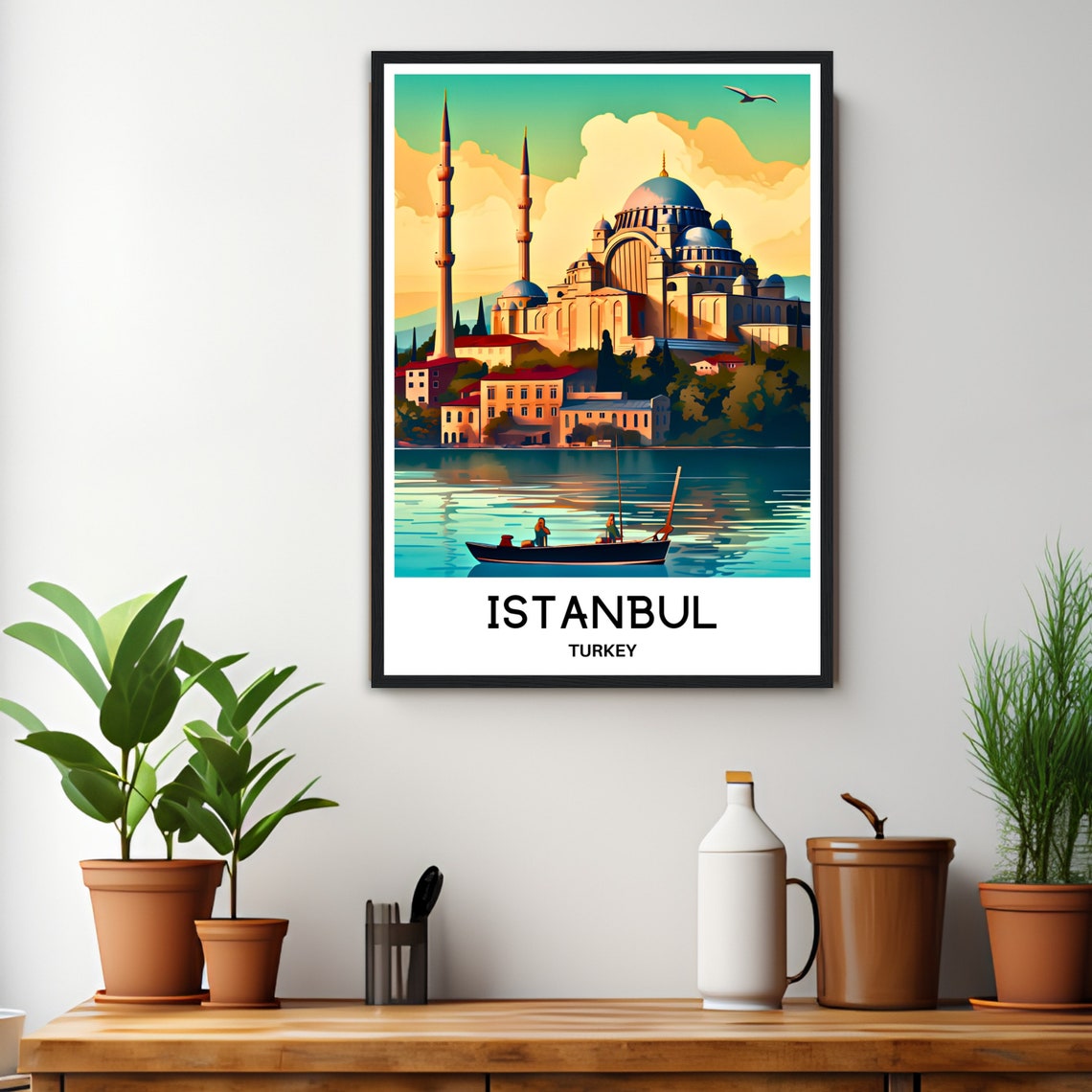 Istanbul Travel Poster Istanbul Travel Print Istanbul Turkey Print Istanbul Art Print Istanbul Travel Gift Istanbul Wall Print Istanbul Gift - Image 3