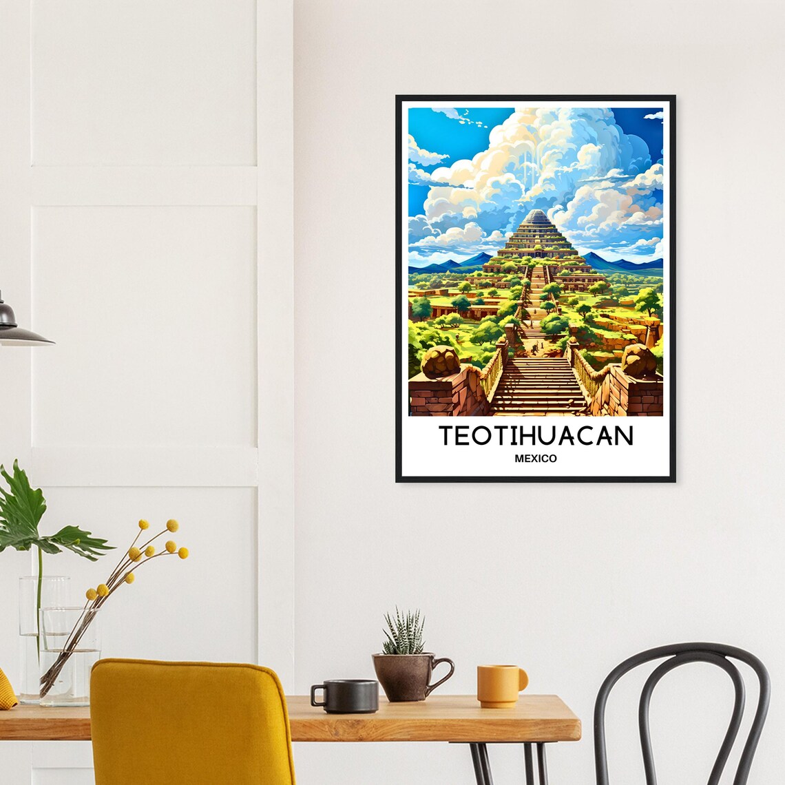 Teotihuacan Mexico Ancient Pyramid Ruins Wonder Travel Poster - Image 3