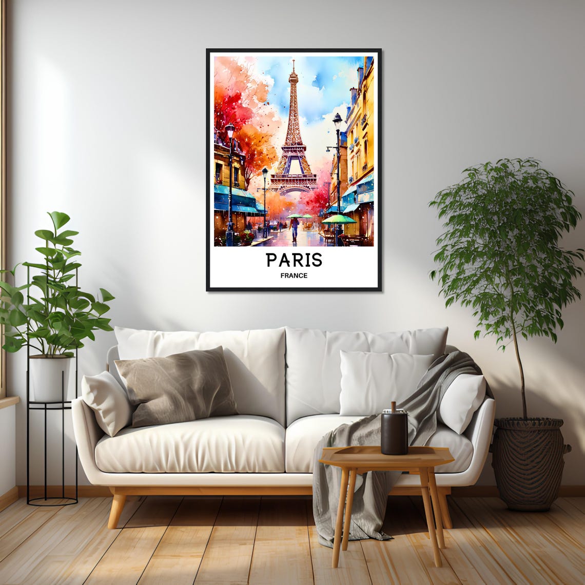 Paris Watercolor Print Paris Travel Poster French Art Print France Lover Gift Paris City Watercolour Painting Illustration Home Wall Decor - Image 3