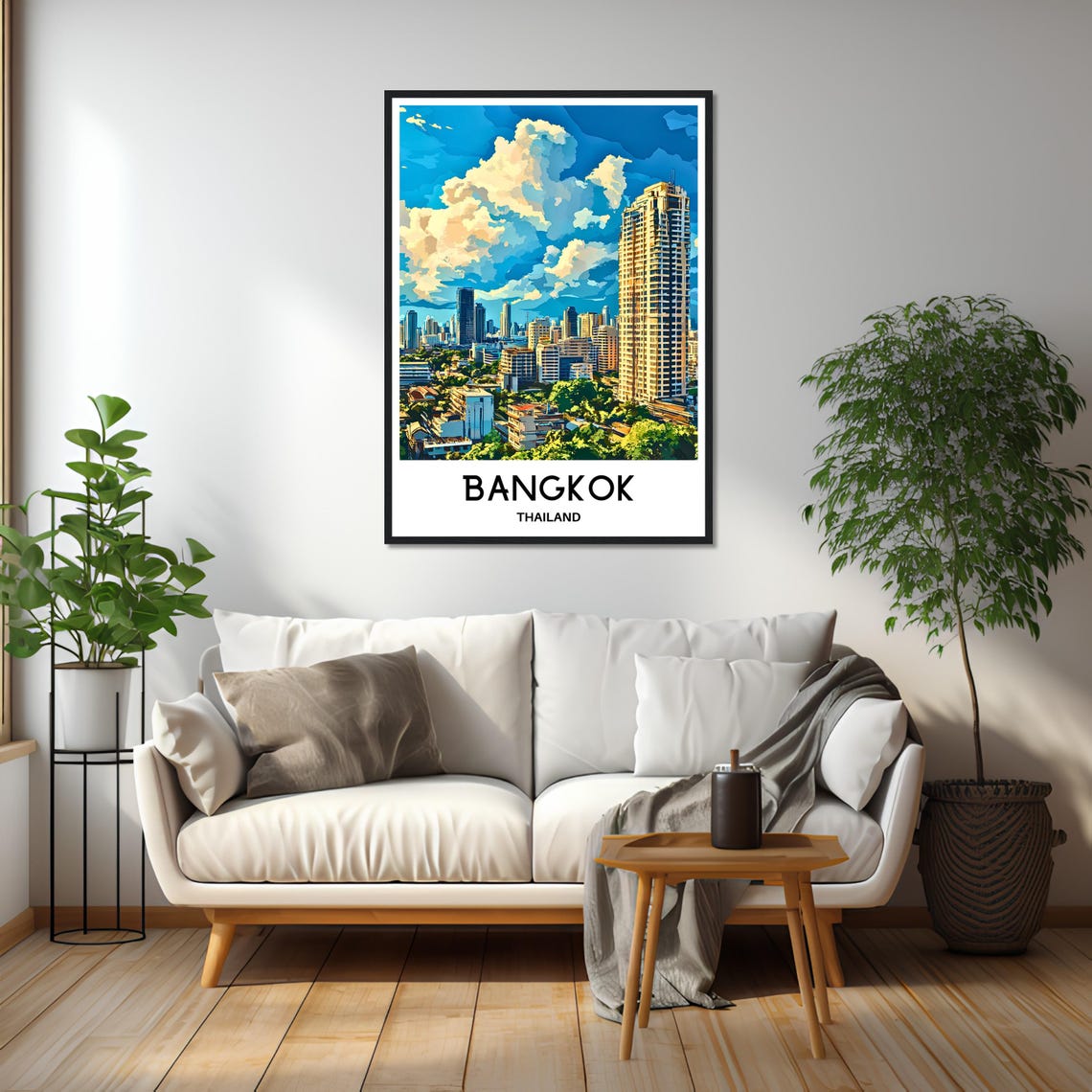 Bangkok Thailand Modern Skyline Daytime Cityscape Travel Poster - Image 2