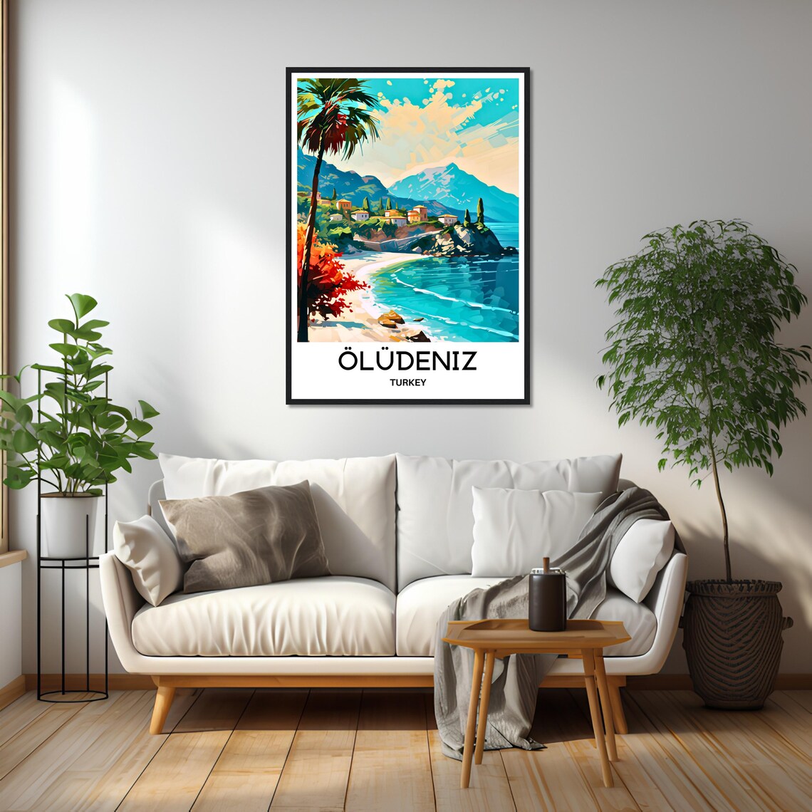 Oludeniz Travel Poster, Turkish Art Print - Image 3