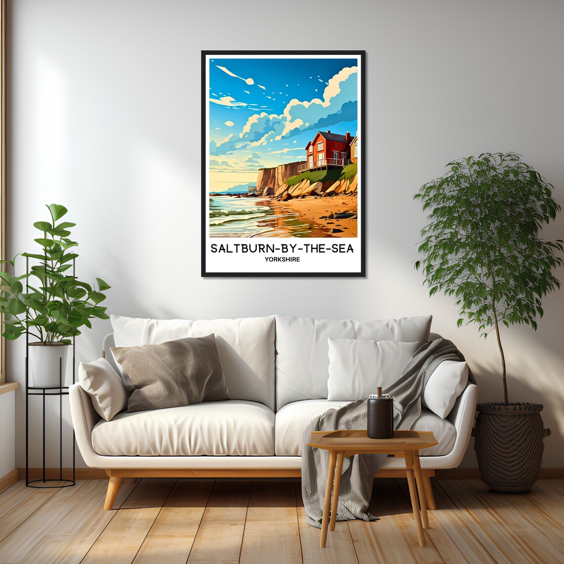Saltburn By The Sea Yorkshire Beach Coast Retro Travel Poster - Image 2