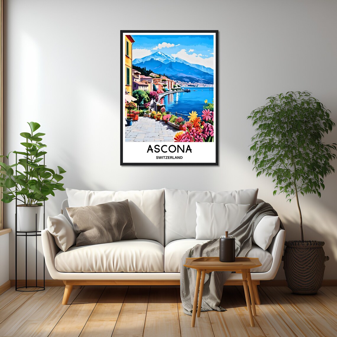 Ascona Switzerland Lake Maggiore Flower Promenade Terrace Poster - Image 2