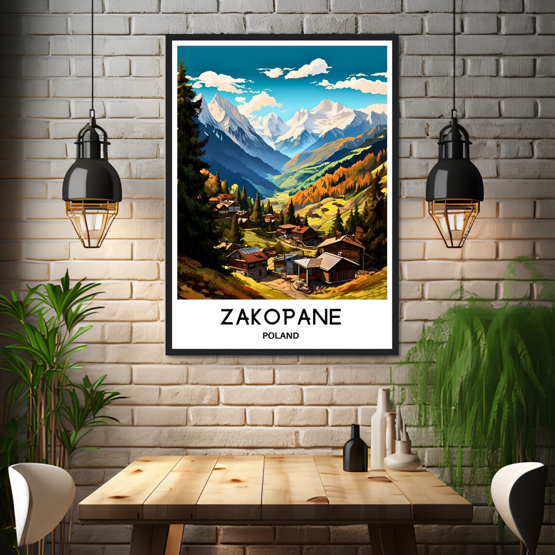 Zakopane Poland Tatra Mountains Alpine Village Travel Poster - Image 3