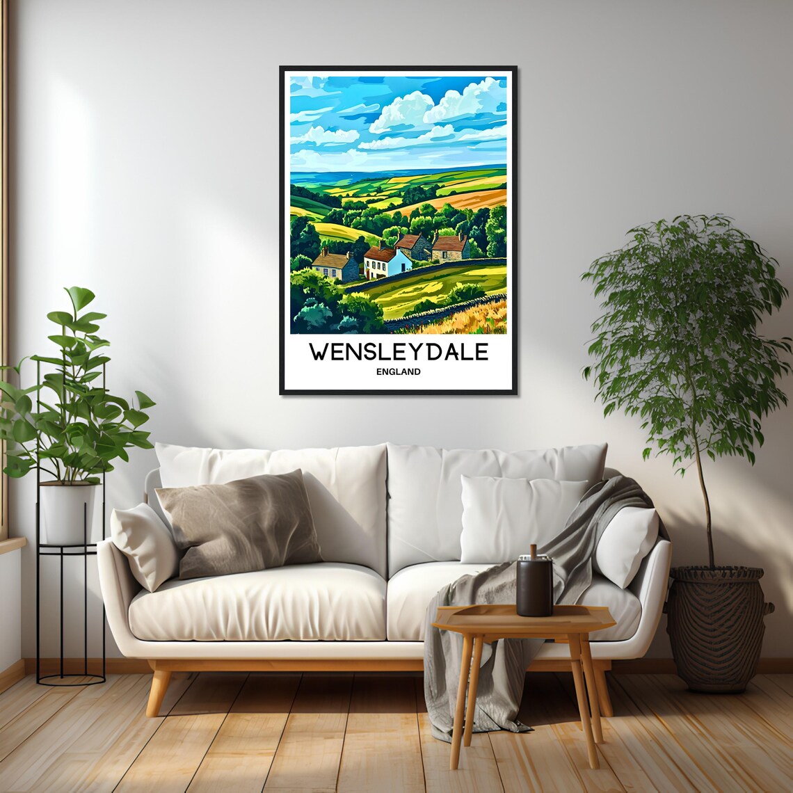 Wensleydale Yorkshire Dales Rolling Hills Countryside Travel Poster - Image 2