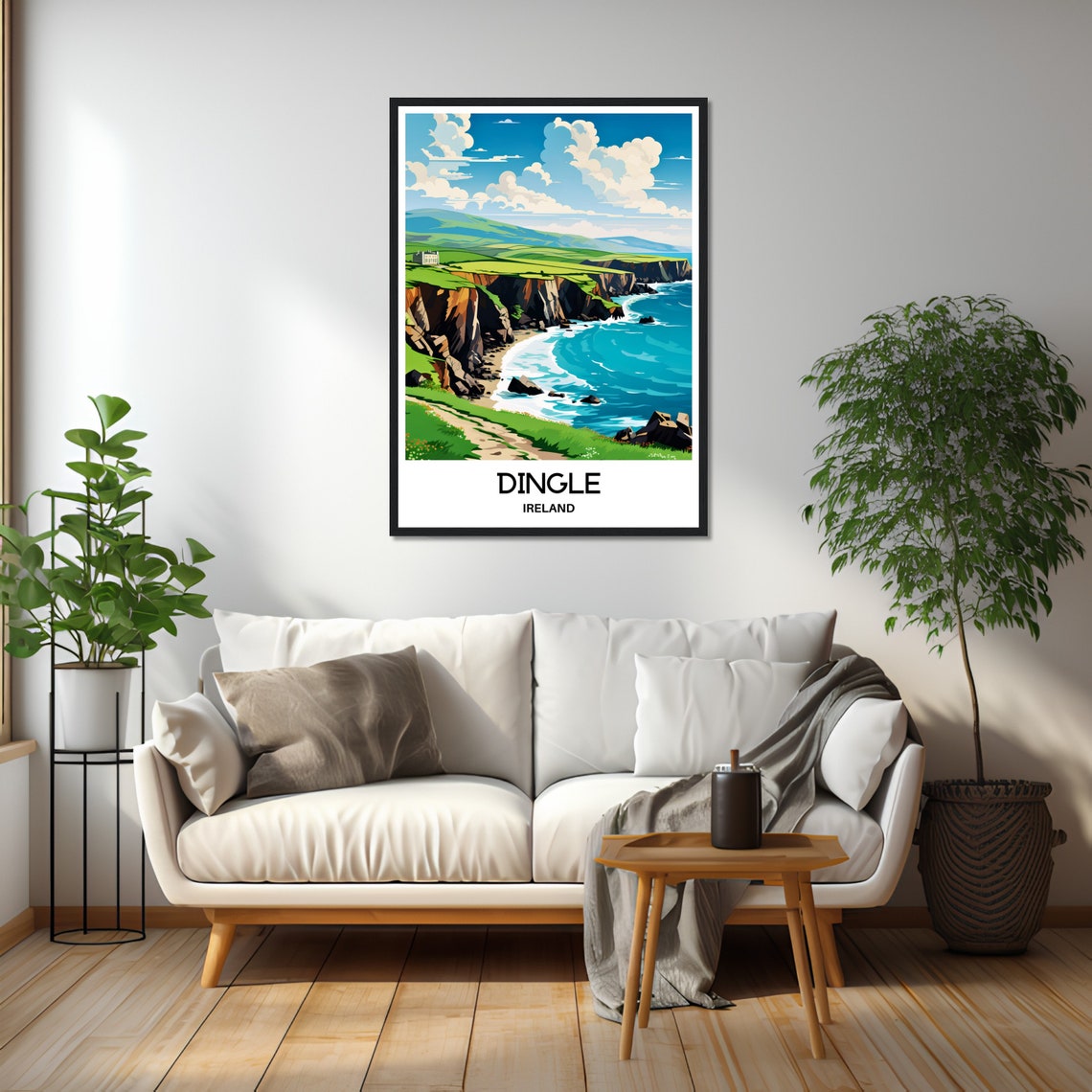 Dingle Ireland Dramatic Sea Cliffs Coastal Path Travel Poster - Image 2