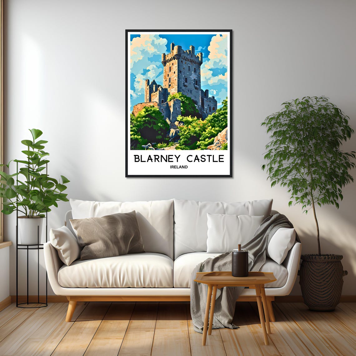 Blarney Castle Ireland Tower Poster with Battlements and Greenery - Image 2